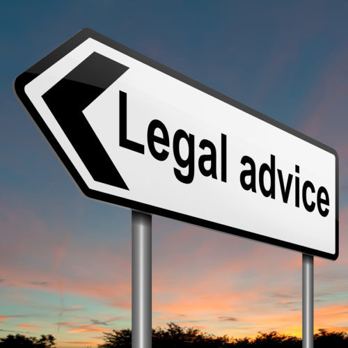 Legal Advice Trucker Road Sign for Crash / Accident Attorney